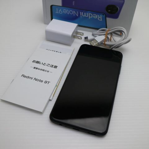 【中古】安心保証 新品同様 Redmi Note 9T A001XM ナイトフォールブラック 白ロム 本体 即日発送 土日祝発送OK あす楽