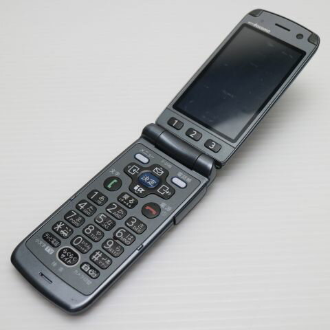 【中古】 美品 F-09B らくらくホン7 ダークシルバー 安心保証 即日発送 DoCoMo ガラケー FUJITSU Fー09B 本体 白ロム 土日祝発送OK