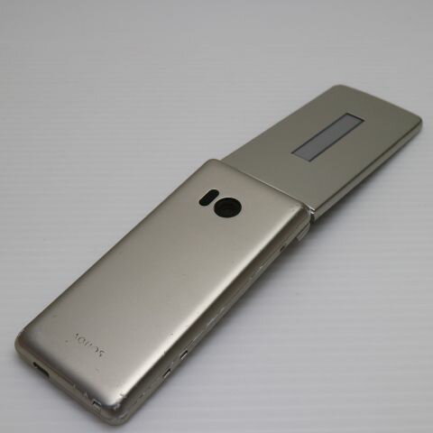 【中古】 良品中古 SH-02L AQUOS ケータイ ゴールド ガラケー 本体 白ロム 中古 土日祝発送OK