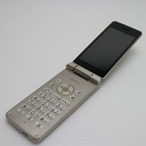 【中古】 良品中古 SH-02L AQUOS ケータイ ゴールド ガラケー 本体 白ロム 中古 土日祝発送OK
