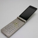 【中古】 美品 SH-02L AQUOS ケータイ ゴールド ガラケー 本体 白ロム 中古 土日祝発送OK