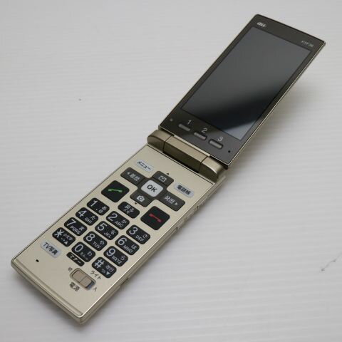 【中古】 新品同様 au KYF36 かんたんケータイ ゴールド 安心保証 即日発送 ガラケー KYOCERA au 本体 白ロム 土日祝発送OK