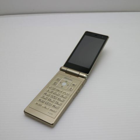 【中古】 美品 F-07F ゴールド 安心保証 即日発送 ガラケー FUJITSU DoCoMo 本体 白ロム 土日祝発送OK