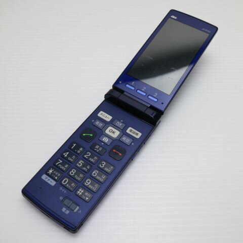 【中古】 美品 au KYF32 かんたんケータイ ブルー 安心保証 即日発送 ガラケー AU KYOCERA 本体 白ロム 土日祝発送OK