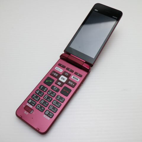 【中古】安心保証 超美品 KYF41 かんたんケータイ ワインレッド 本体 即日発送 土日祝発送OK あす楽 【中古】安心保証 超美品 KYF41 かんたんケータイ ワインレッド 本体 即日発送 土日祝発送OK あす楽