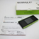 【中古】 美品 UQmobile Speed Wi-Fi NEXT W05 ブラック×ライム 本体 白ロム 中古 土日祝発送OK