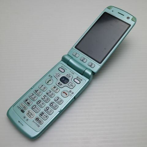 【中古】 美品 F-09B らくらくホン7 ミントグリーン 安心保証 即日発送 ガラケー FUJITSU DoCoMo 本体 白ロム 土日祝発送OK