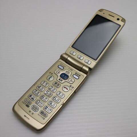 【中古】 超美品 F-09B らくらくホン7 ゴールド 安心保証 即日発送 DoCoMo ガラケー FUJITSU Fー09B 本体 白ロム 土日祝発送OK
