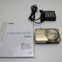 【中古】 美品 COOLPIX S6300 エレガントゴールド 安心保証 即日発送 デジカメ Nikon デジタルカメラ 本体 土日祝発送OK