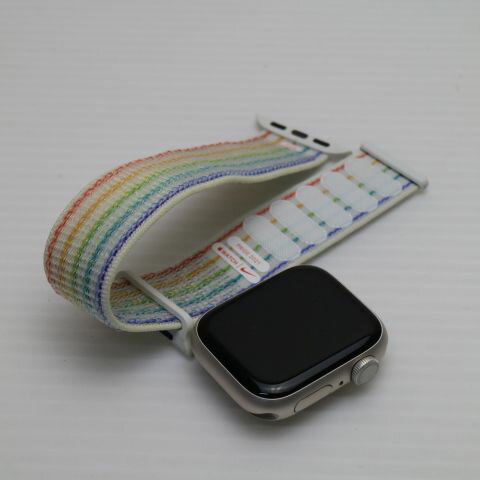 【中古】安心保証 超美品 Apple Watch Series8 41mm GPS スターライト スマホ 中古土日祝発送
