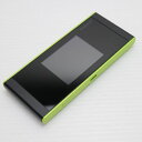 【中古】 美品 UQmobile Speed Wi-Fi NEXT W05 ブラック×ライム 本体 白ロム 中古 土日祝発送OK