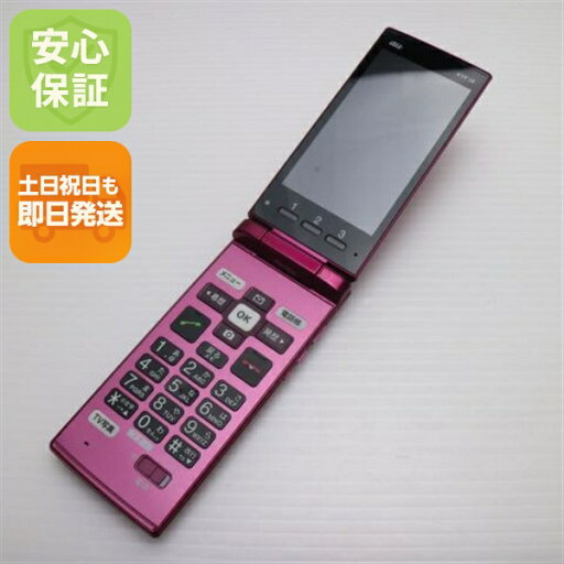 【中古】 美品 KYF38 かんたんケータイ ワインレッド ガラケー 本体 白ロム 中古 土日祝発送OK SIMロック解除済み 【中古】 美品 KYF38 かんたんケータイ ワインレッド ガラケー 本体 白ロム 中古 土日祝発送OK SIMロック解除済み