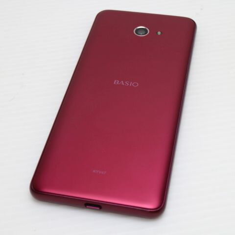 【中古】超美品 BASIO4 ワインレッド スマホ 白ロム 中古スマホ 本体 土日祝発送OK