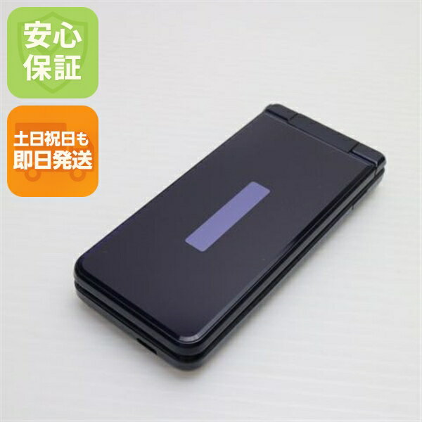 【中古】 超美品 SH-02K ブラック ガラケー 本体 白ロム 中古 土日祝発送OK