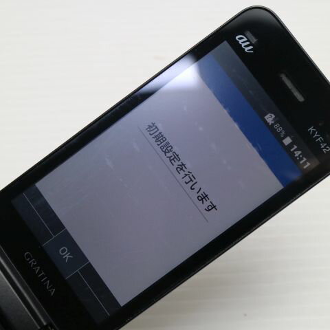 【中古】安心保証 良品中古 GRATINA KYF42 ブラック 白ロム 本体 即日発送 土日祝発送OK あす楽