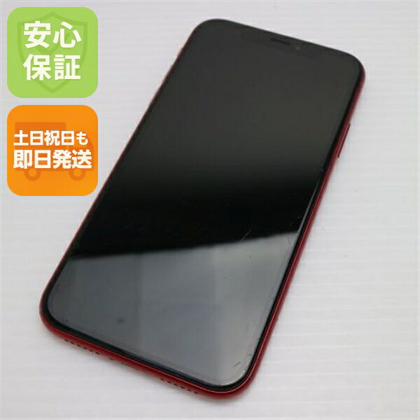 【中古】 良品中古 SIMフリー iPhoneXR 64GB レッド RED 本体 白ロム 中古 安心保証 即日発送 Apple 土日祝発送OK