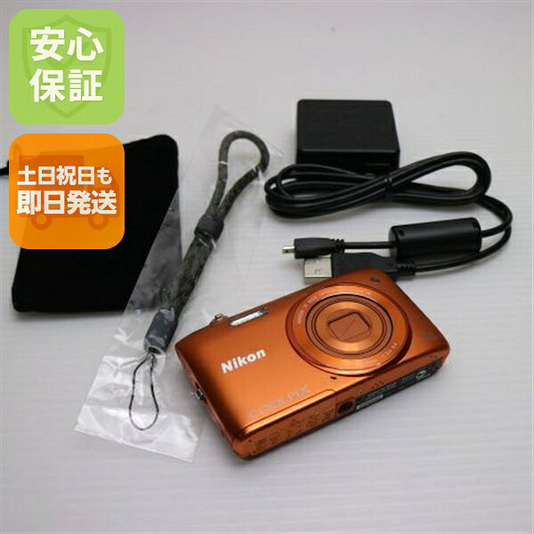 【中古】 新品同様 COOLPIX S3500 アプリコットオレンジ 安心保証 即日発送 デジカメ Nikon 本体 土日..