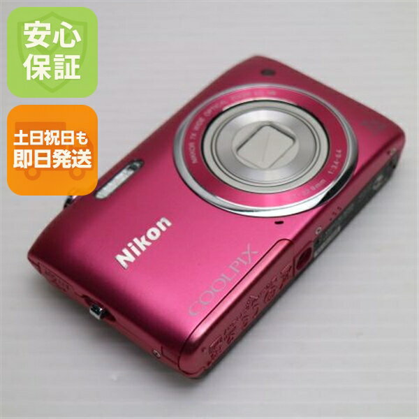【中古】 美品 COOLPIX S3500 ストロベリーピンク 安心保証 即日発送 デジカメ Nikon 本体 土日祝発送OK
