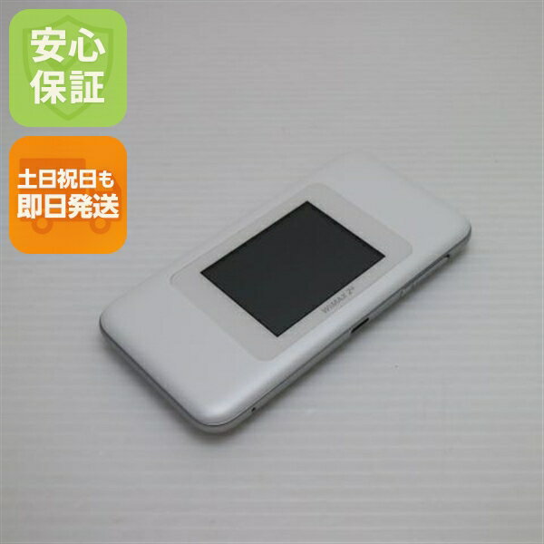 【中古】 新品同様 HWD37 Speed Wi-Fi NEXT W06 ホワイト×シルバー 本体  ...
