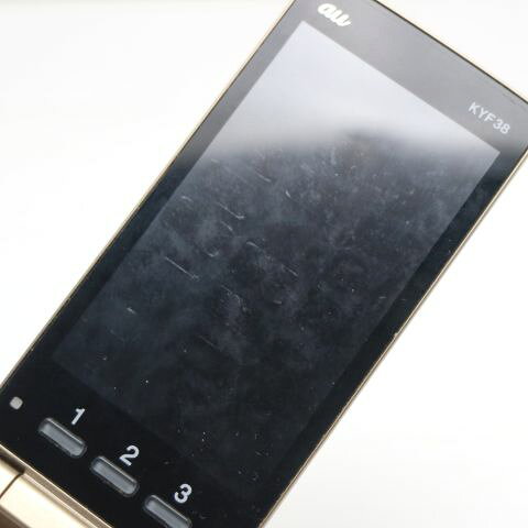 エムティーエムの【中古】 良品中古 KYF38 かんたんケータイ シャンパンゴールド ガラケー 本体 白ロム 中古 土日祝発送OK｜アングル3