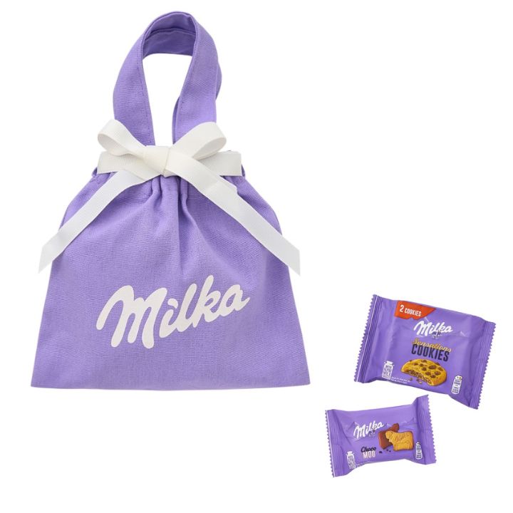 送料無料【バッグ】milka ミルカ ビスケットバッグ 定番 東京土産 手土産 お供え物 お菓子 銘菓 クリスマス お歳暮