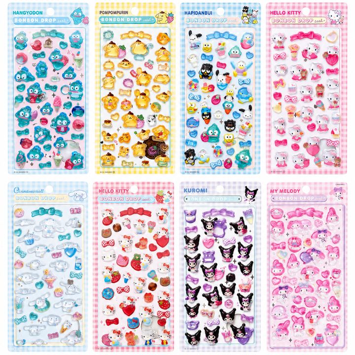 BONBON DROP　サンリオキャラクターズ 　ボンボンドロップシール 　シール　ステッカー　プチ　ワンポイント　文房具　雑貨　グッズ　かわいい
