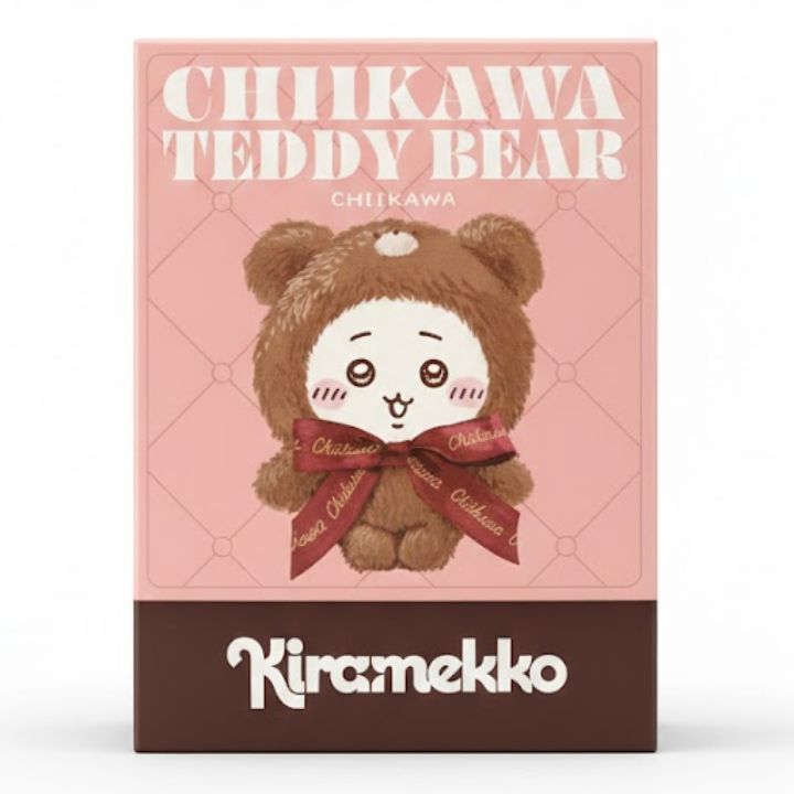 【ちいかわ】送料無料 ちいかわ Kiramekko Teddy Bear(ちいかわ) 2026バレンタイン ホワイトデー キラキラと輝く目で心を癒す アクセサリーぬいぐるみ。新ブランド「Kiramekko」よりテディベアの着ぐるみを着たちいかわたちが登場！