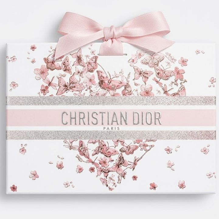 即日発送 【桜のデザイン, クラッチバッグ】Dior 2026年限定 ギフトラッピング 期間限定 Christian Dior ディオール クラッチバッグ ショッパー ラッピング ショップ袋 ギフト 袋 プレゼント ギフトラッピング クリスマスコフレ ホリデーコレクション
