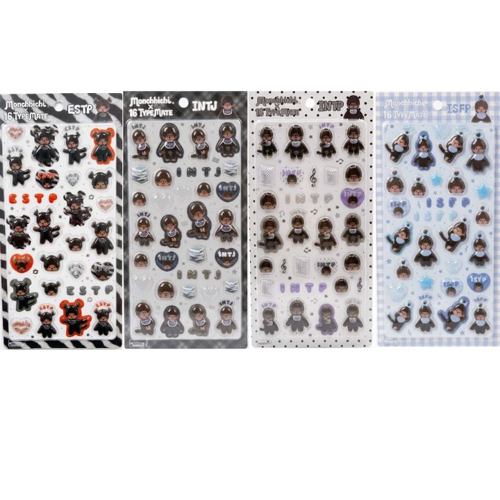 乐天商城 - 正規品【選択・送料無料】【限定】16TYPEMATE × monchhichi コラボ ちゅるきゅんシール　モンチッチ もんちっち ボンボンシール ちゅうシール シール帳　ステッカー　ミニ　プチ　ワンポイント　文房具　雑貨　グッズ　かわいい