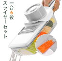 スライサー セット 千切りスライサー スライサー 千切り 一台6役 安全ホルダー 野菜カッター 薄切り ブレード 6枚 おろし器 大根おろし キャベツ きゅうり...