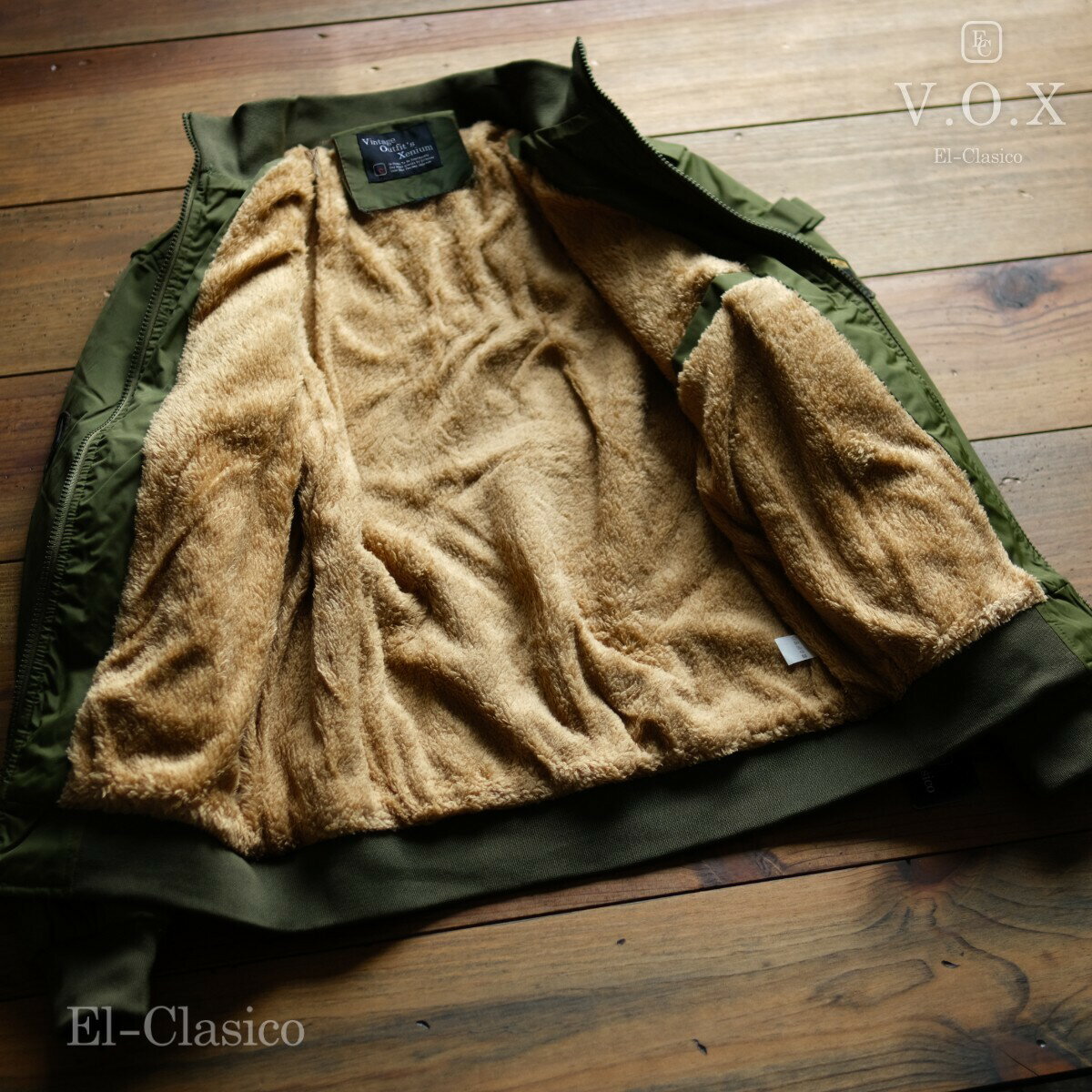 新品*米国■V.O.X■USエアフォース*ボア付き フライトジャケット MA-1 緑 メンズ 秋冬 ブルゾン ミリタリー アウター◆VOXAIR-GR