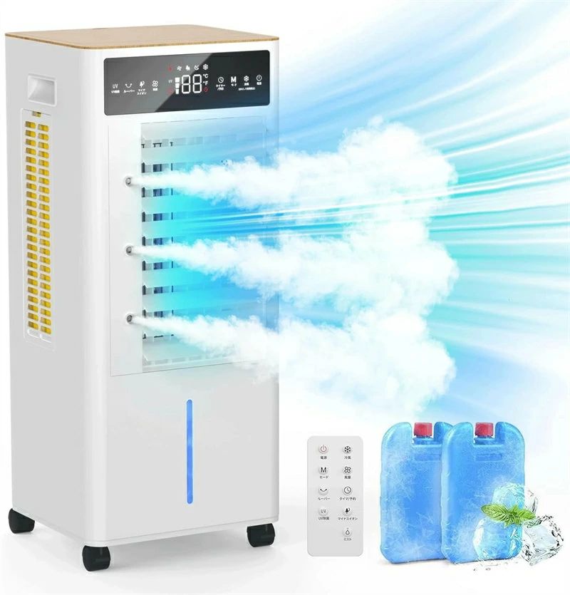 冷風機 冷風扇 【2025新登場＆12L大容量＆3段階風量切替】冷風扇風機 首振り 左右自動60°・上下手動120°風向調節 3段…