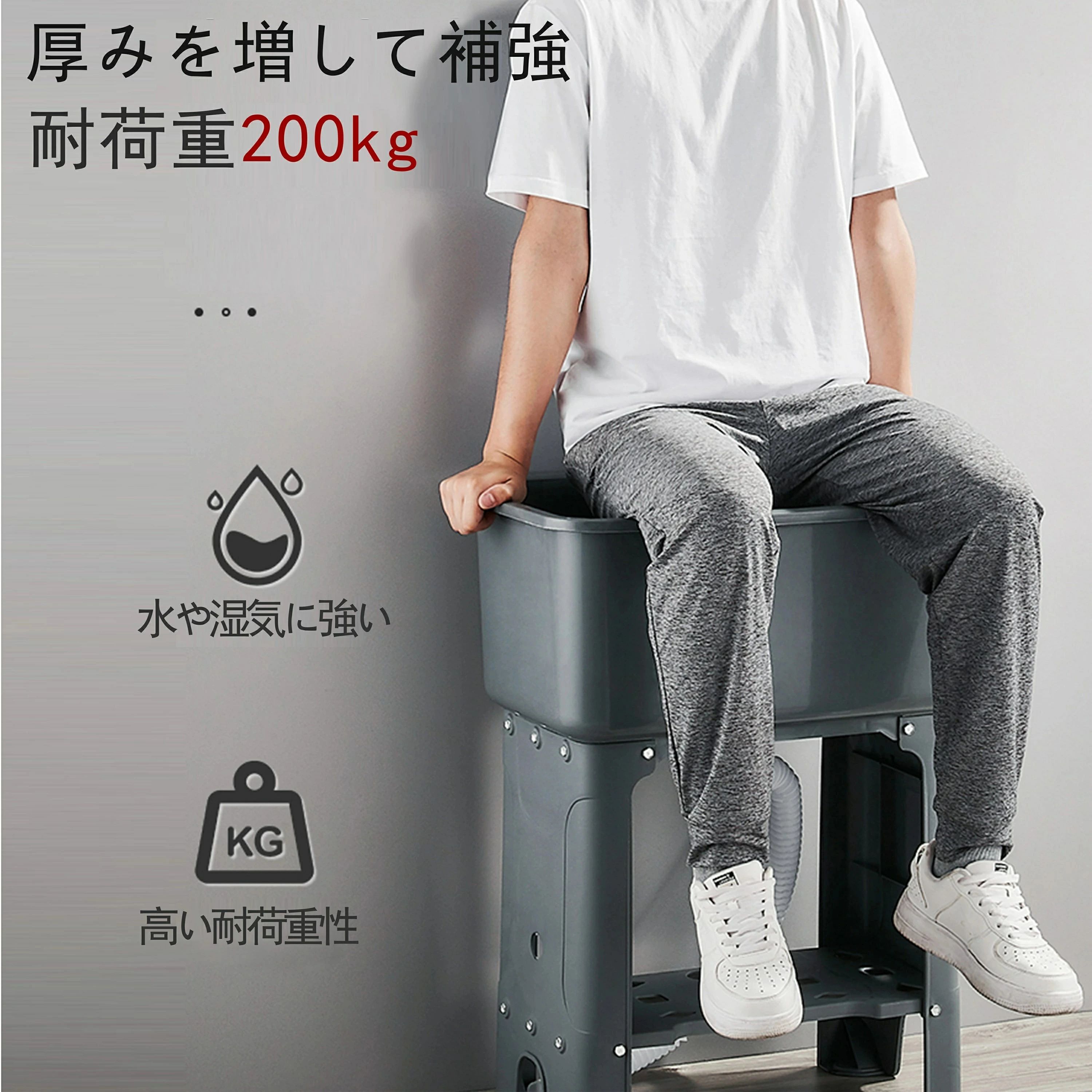 流し台 ガーデンシンク プラスチック 軽量 蛇口付き シンク スタンド付き 水切りか...