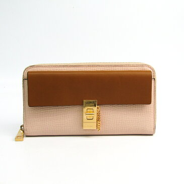 クロエ(Chloé) ドリュー 3P0780 レディース レザー 長財布(二つ折り) ライトブラウン,ベージュ 【中古】