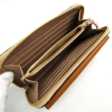 クロエ(Chloé) ドリュー 3P0780 レディース レザー 長財布(二つ折り) ライトブラウン,ベージュ 【中古】
