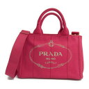 プラダ(Prada) カナパ B2439G レディース キャンバス トートバッグ Peonia(ぺオニア) 【中古】