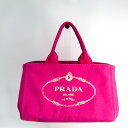 プラダ(Prada) カナパ 1BG642 レディース キャンバス トートバッグ Fuxia(フューシャ) 【中古】