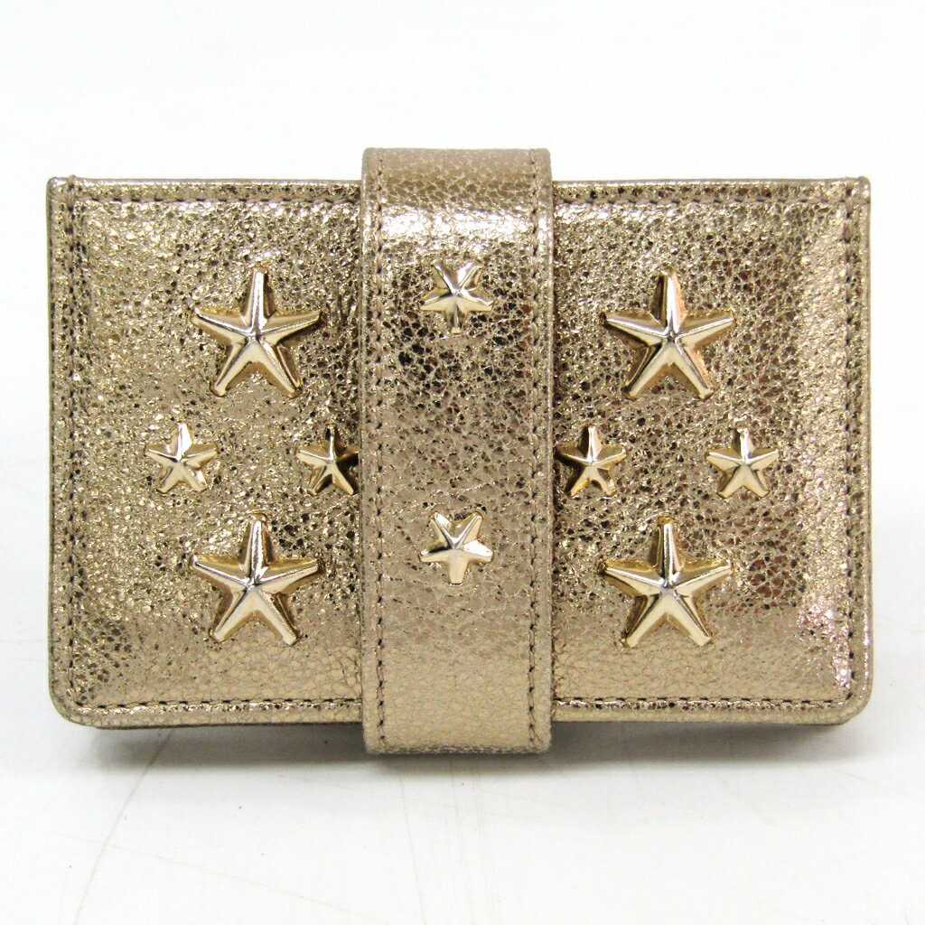 ジミー・チュウ(Jimmy Choo) ティギー レザー カードケース メタリックゴールド 【中古】のサムネイル