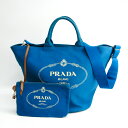 プラダ(Prada) カナパ バケツ型 レディース カナパ ショルダーバッグ,トートバッグ ブルー 【中古】