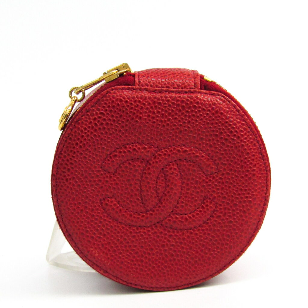 シャネル(Chanel) ジュエリーケース レッド キャビアスキン 【中古】