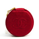 シャネル(Chanel) ジュエリーケース レッド キャビアスキン 【中古】