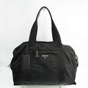 プラダ(Prada) 2VC796 ユニセックス Saffiano,Tessuto ボストンバッグ ブラック 【中古】