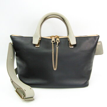 クロエ(Chloé) ベイリー レディース レザー ハンドバッグ,ショルダーバッグ ブラック,グレー 【中古】