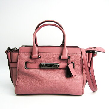 コーチ(Coach) スワッガー27 87295 レディース レザー ハンドバッグ,ショルダーバッグ ローズピンク 【中古】