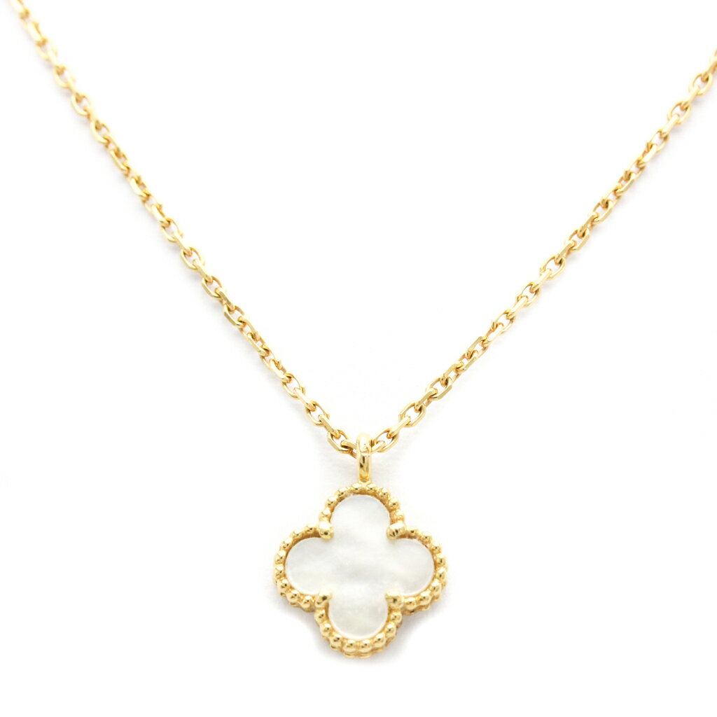 ヴァンクリーフ＆アーペル (Van Cleef &amp; Arpels) スウィートアルハンブラ ホワイトシェル K18 イエローゴールド K18YG レディース ペンダントネックレス VCARF69100 (磨き仕上げ済み)【中古】のサムネイル