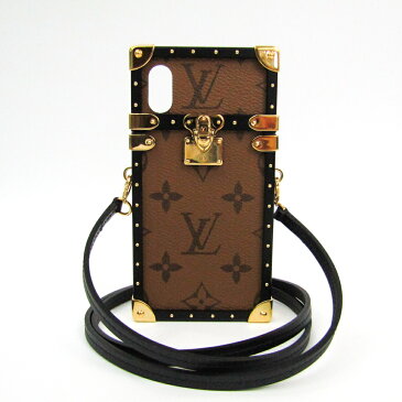 ルイ・ヴィトン(Louis Vuitton) モノグラム・リバース アイトランク IPHONE X アイフォンケース M62619 モノグラム・リバース プロテクションケース iPhone X 対応 【中古】