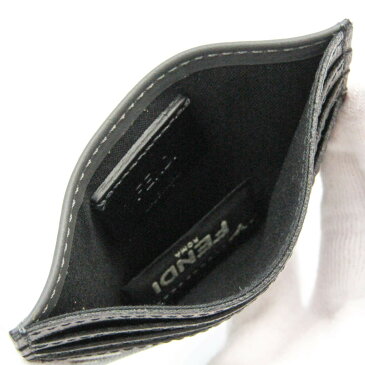 フェンディ(Fendi) 7M0164 レザー カードケース ブラック,グレー,ネイビー 【中古】