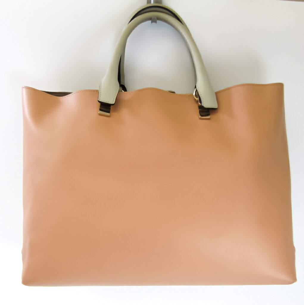 クロエ(Chloé) ベイリー レディース レザー トートバッグ グリーン,ピンクベージュ 【中古】