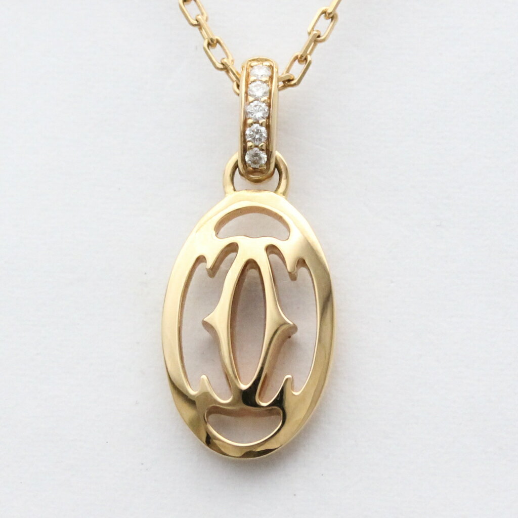 カルティエ (CARTIER) ロゴ ネックレス ダイヤモンド K18 ピンク ゴールド B7219200 (磨き仕上げ済み)【中古】のサムネイル