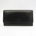 セリーヌ(Celine) メンズ レザー 長財布（二つ折り） ブラック 【中古】